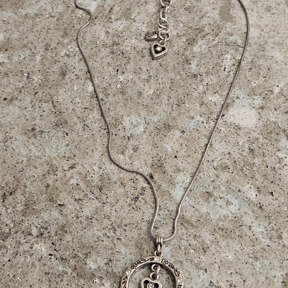 Brighton Circle of Life Two Tone Reversible Heart Necklace - Picture 7 of 8